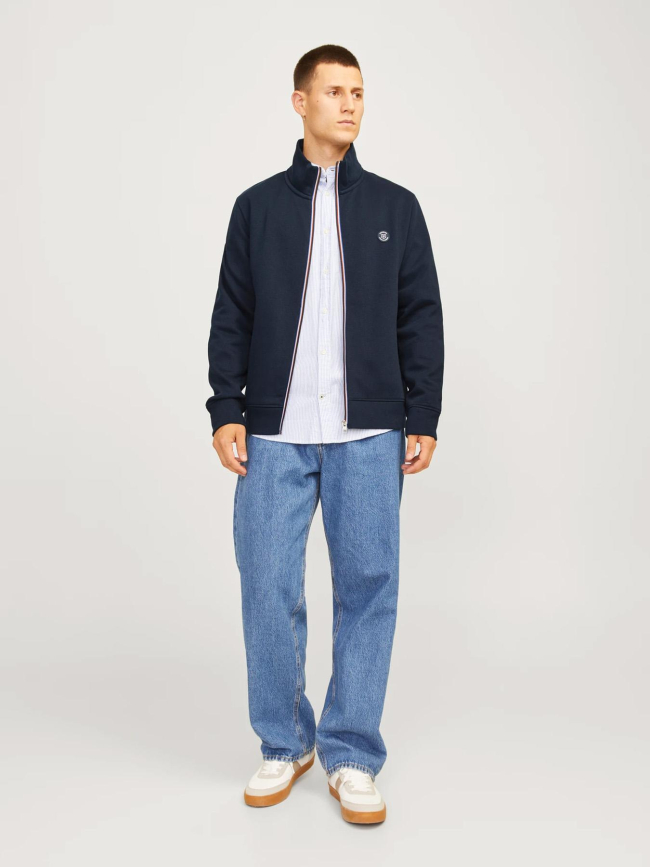 Sweat zippé jprbluronaldo bleu marine homme - Jack & Jones