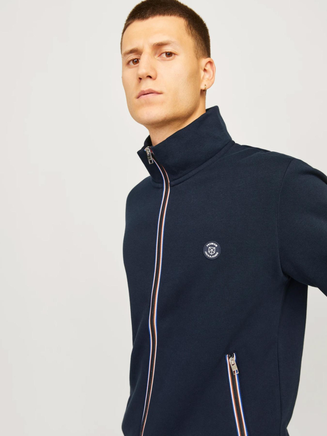 Sweat zippé jprbluronaldo bleu marine homme - Jack & Jones