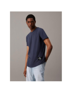 T-shirt en coton avec insigne bleu marine homme - Calvin Klein Jeans