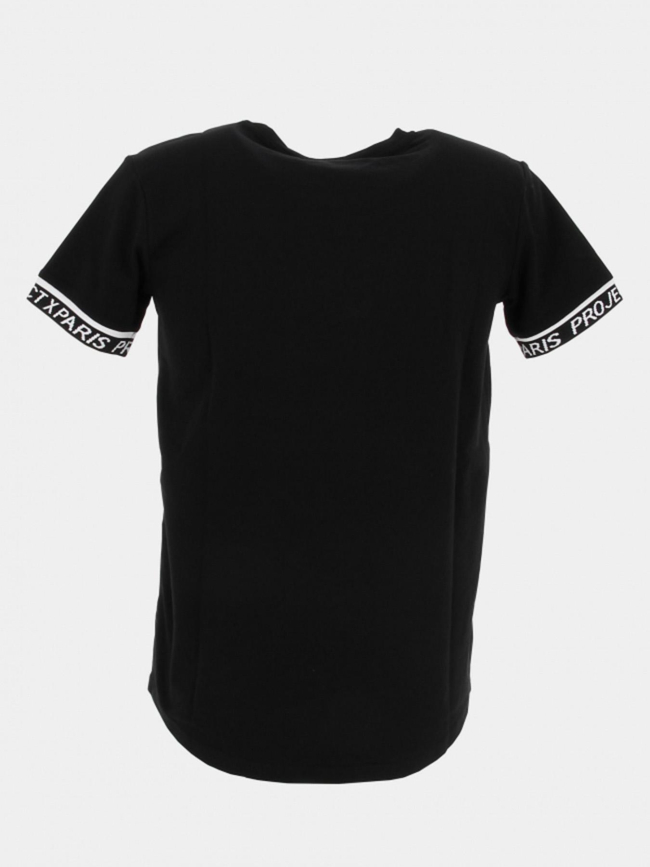 T-shirt logo brodé noir enfant - Project X Paris