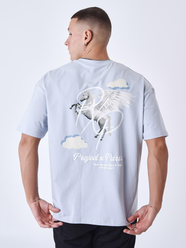 T-shirt logo cheval magic bleu homme - Project X Paris