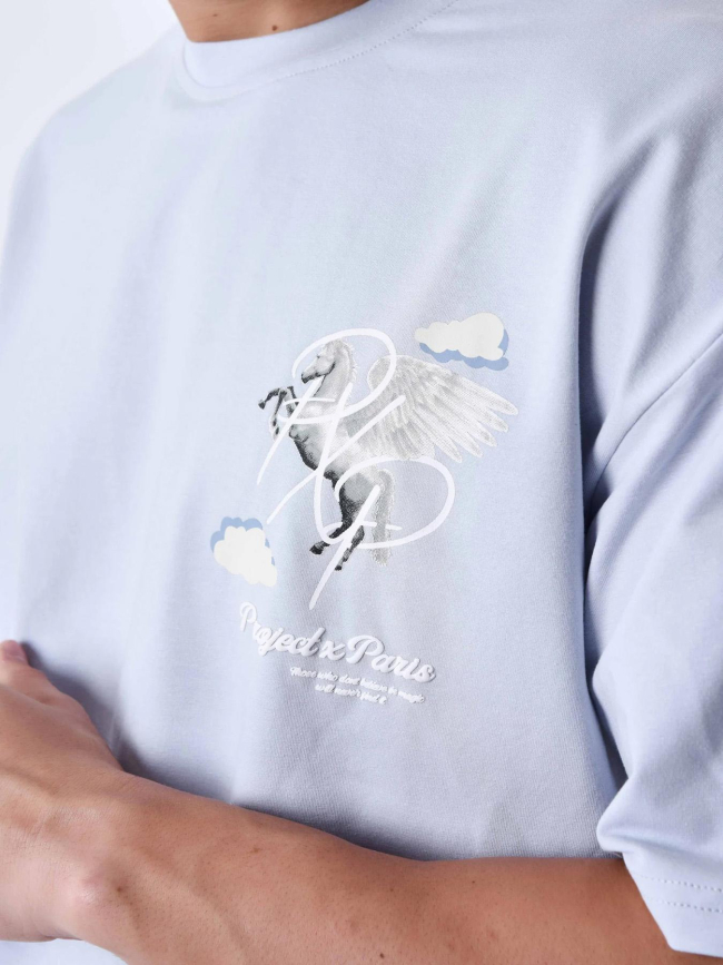 T-shirt logo cheval magic bleu homme - Project X Paris