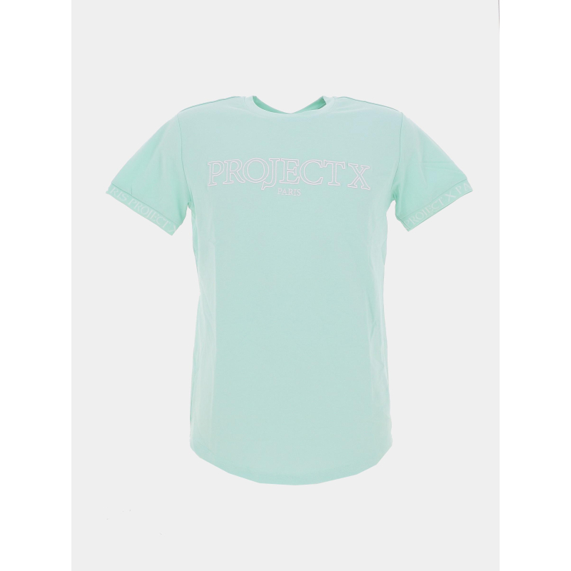 T-shirt logo brodé bleu homme - Project X Paris