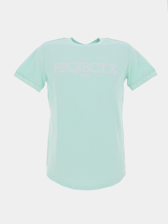 T-shirt logo brodé bleu homme - Project X Paris