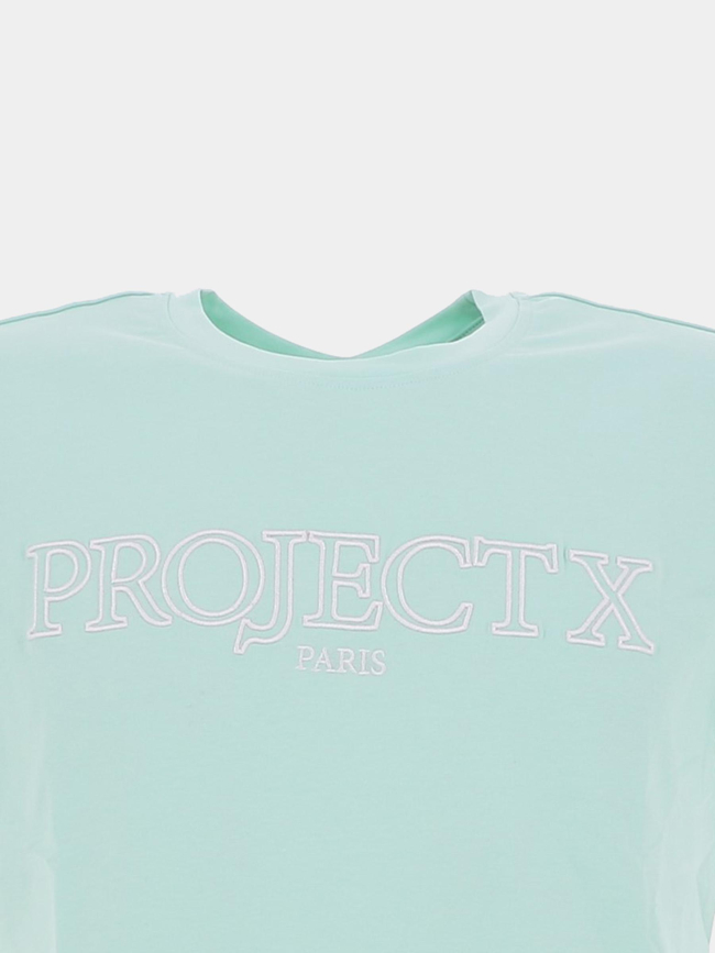 T-shirt logo brodé bleu homme - Project X Paris