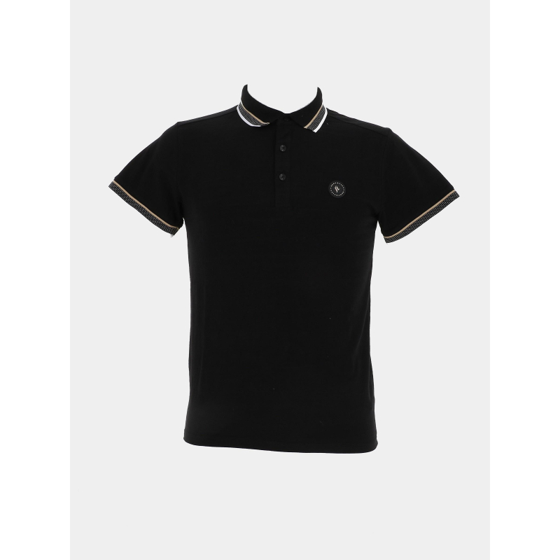 Polo noir mc stretch homme noir - Sun Valley