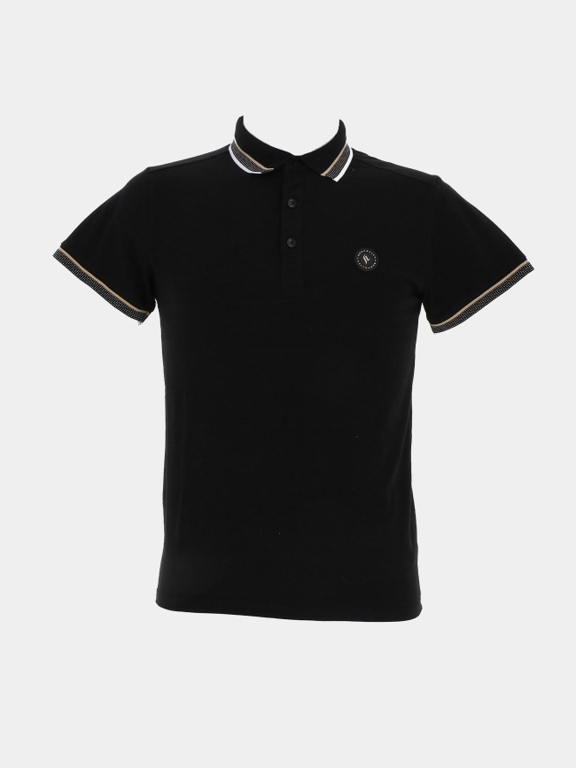 Polo noir mc stretch homme noir - Sun Valley