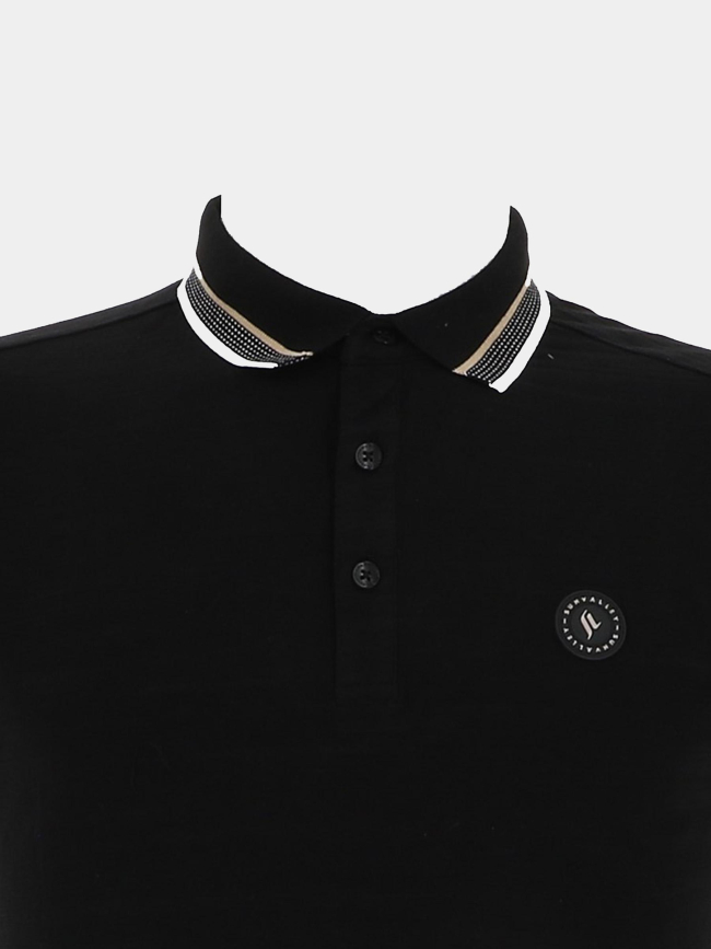 Polo noir mc stretch homme noir - Sun Valley