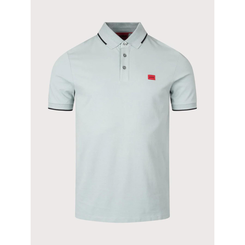 Polo uni deresino vert d'eau homme - Hugo