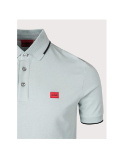 Polo uni deresino vert d'eau homme - Hugo