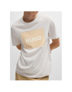 T-shirt dulive blanc écru homme - Hugo