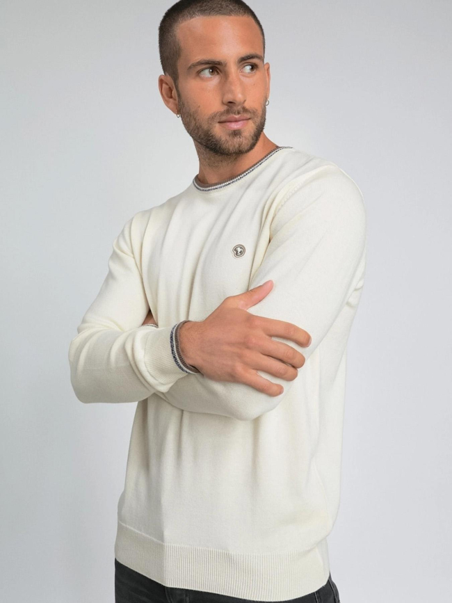 Pull classic badge fretod beige homme - Benson & Cherry