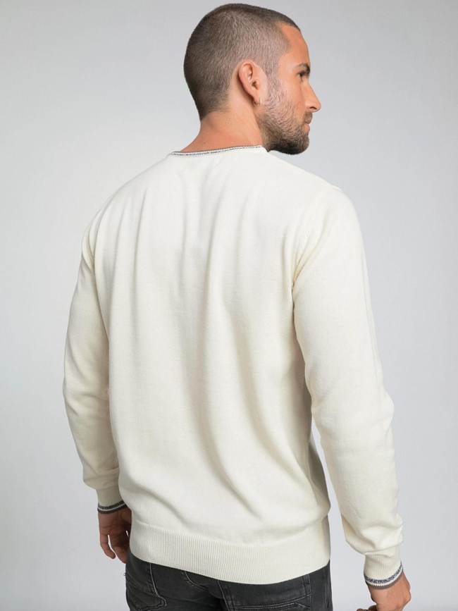 Pull classic badge fretod beige homme - Benson & Cherry