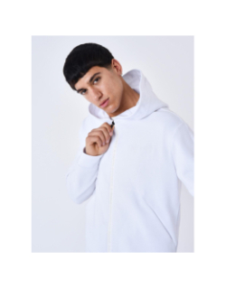 Sweat à capuche zippé uni blanc homme - Project X Paris