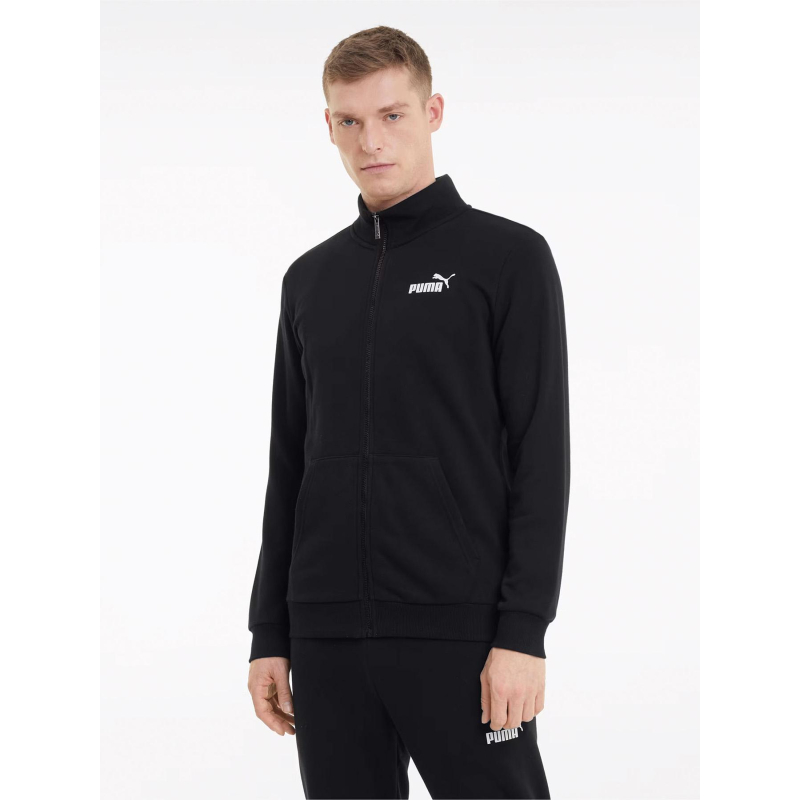 Sweat zippé uni logo noir homme - Puma