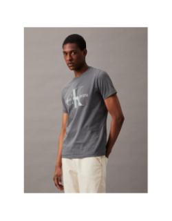 T-shirt seasonal monologo gris homme - Calvin Klein Jeans