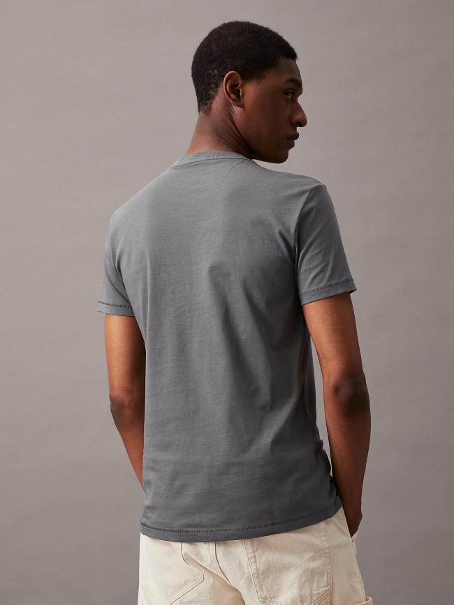 T-shirt seasonal monologo gris homme - Calvin Klein Jeans