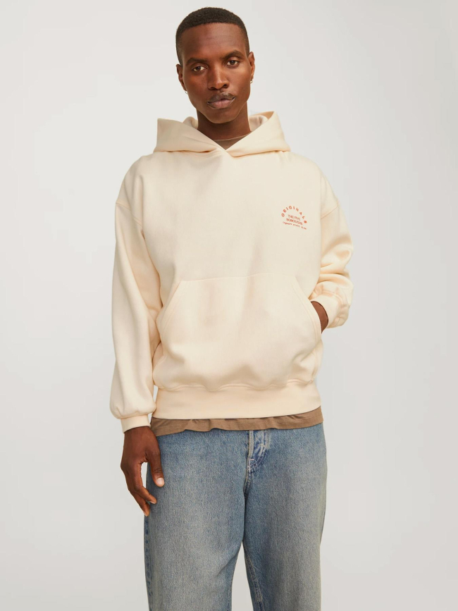 Sweat à capuche brooklyn beige garçon - Jack & Jones