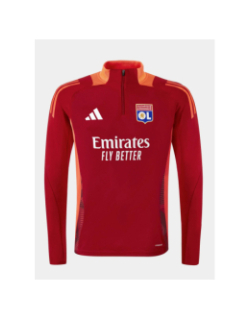 Sweat de football d'entrainement OL rouge homme - Adidas