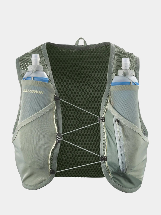 Veste d'hydratation de running avec flasks vert adulte - Salomon