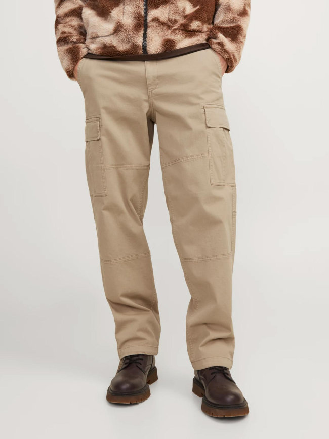 Pantalon cargo loose karl harlow beige homme - Jack & Jones