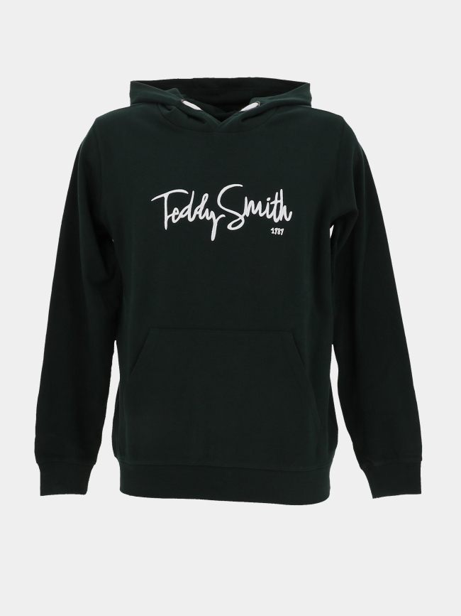 Sweat à capuche evry hoody vert garçon - Teddy Smith