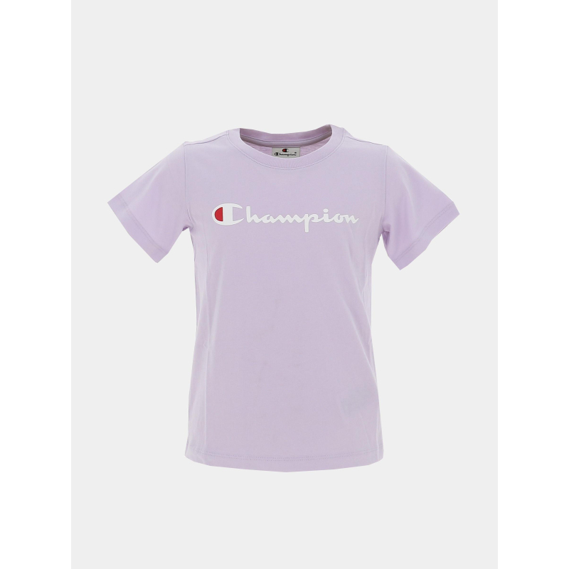 T-shirt crewneck violet enfant - Champion