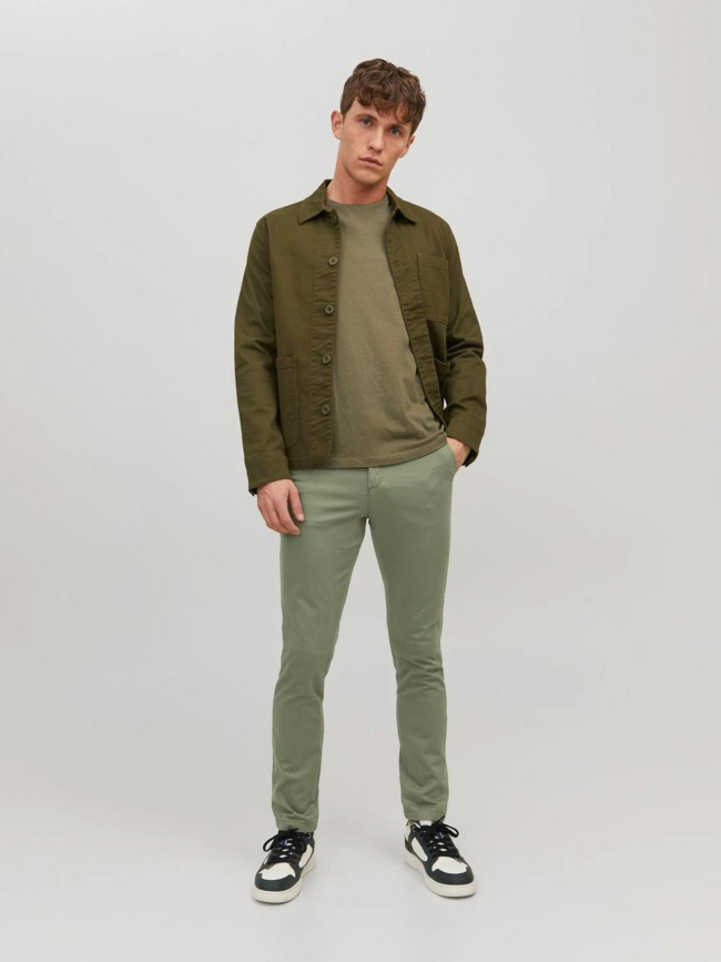 Pantalon chino marco bowie kaki homme - Jack & Jones