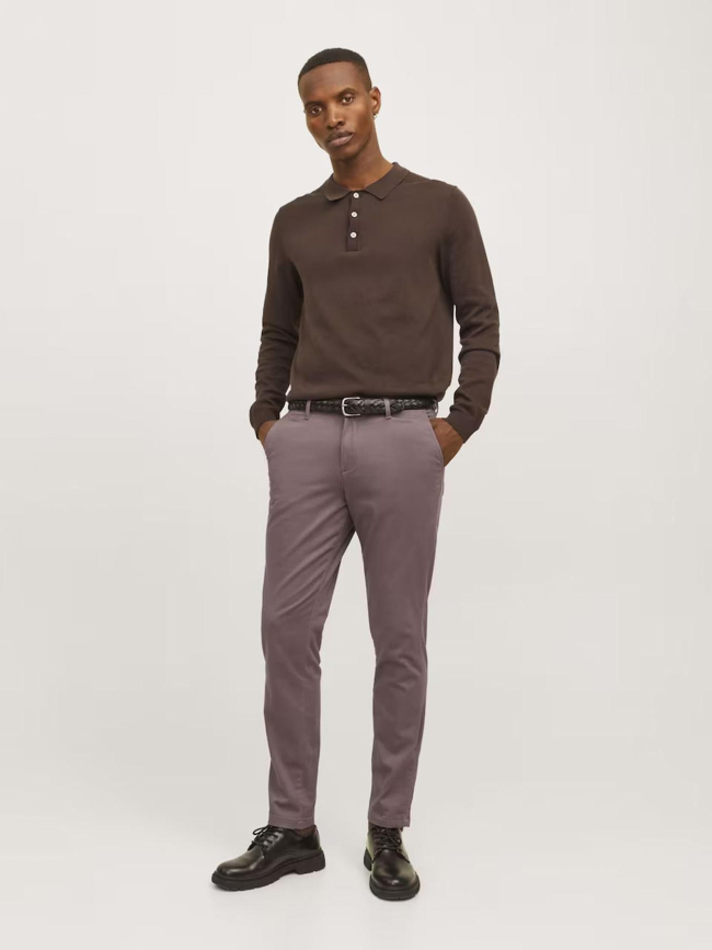 Pantalon chino marco bowie marron homme - Jack & Jones