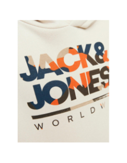 Sweat à capuche luke imprimé caouflage beige garçon - Jack & Jones