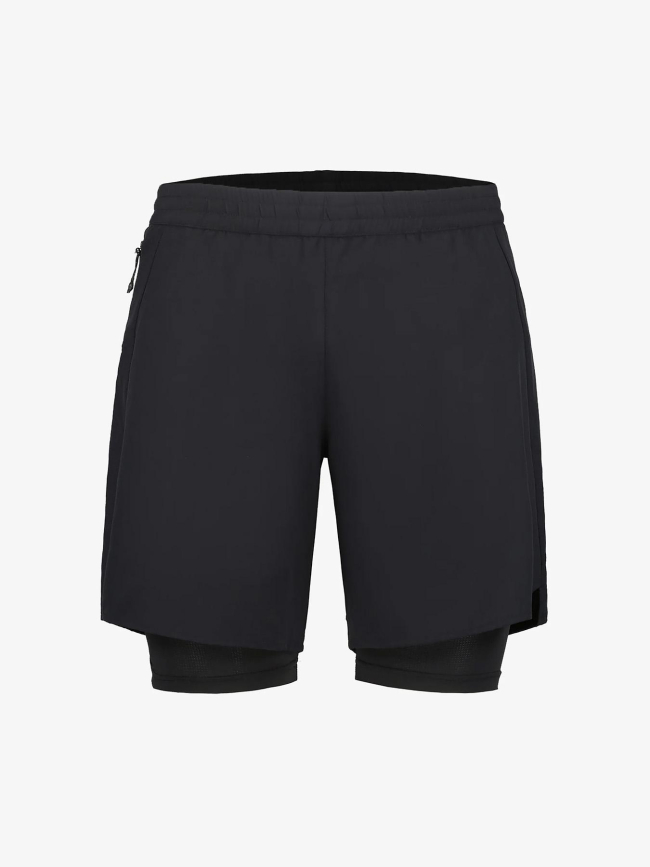 Short de running maaninka 2in1 noir homme - Rukka