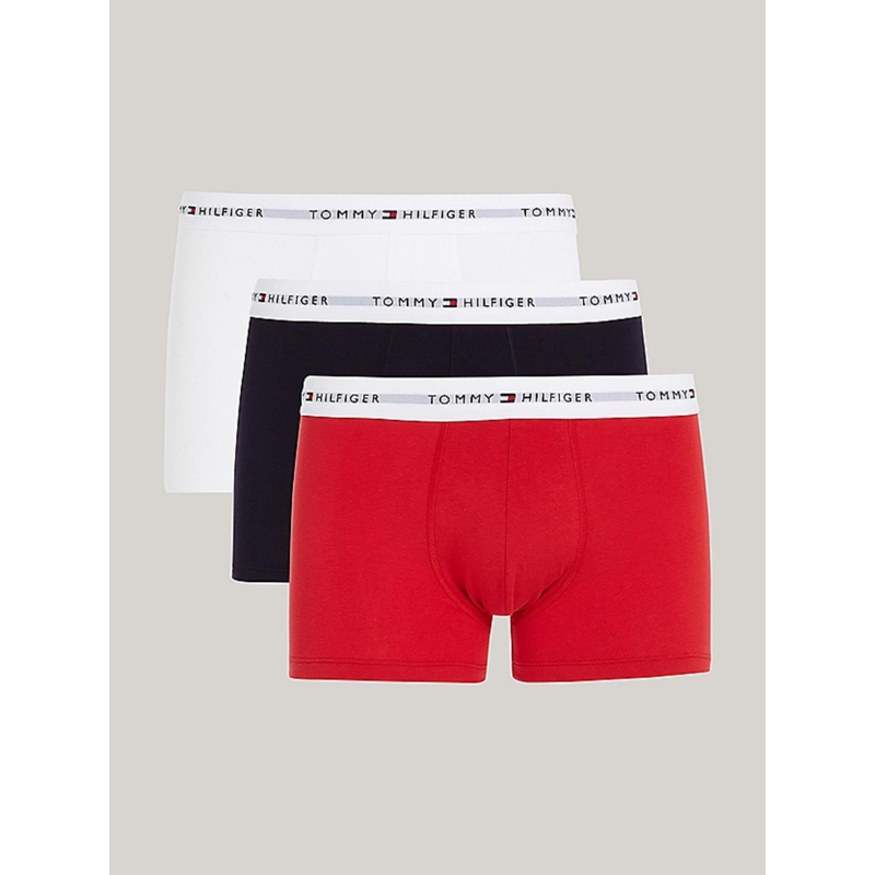 Pack de 3 boxers rouge noir blanc homme - Tommy Hilfiger