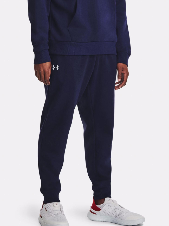 Jogging rival fleece bleu marine homme Under Armour wimod