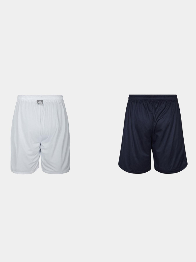 Short de sport réversible bleu marine et blanc homme - Peak