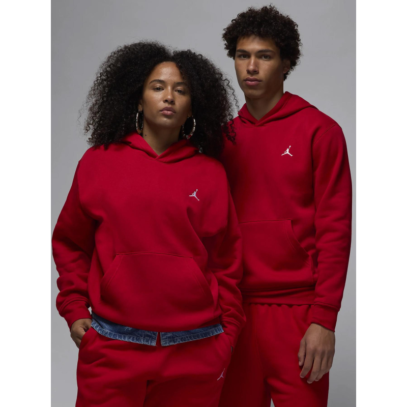 Sweat à capuche brooklyn logo jordan rouge homme - Nike