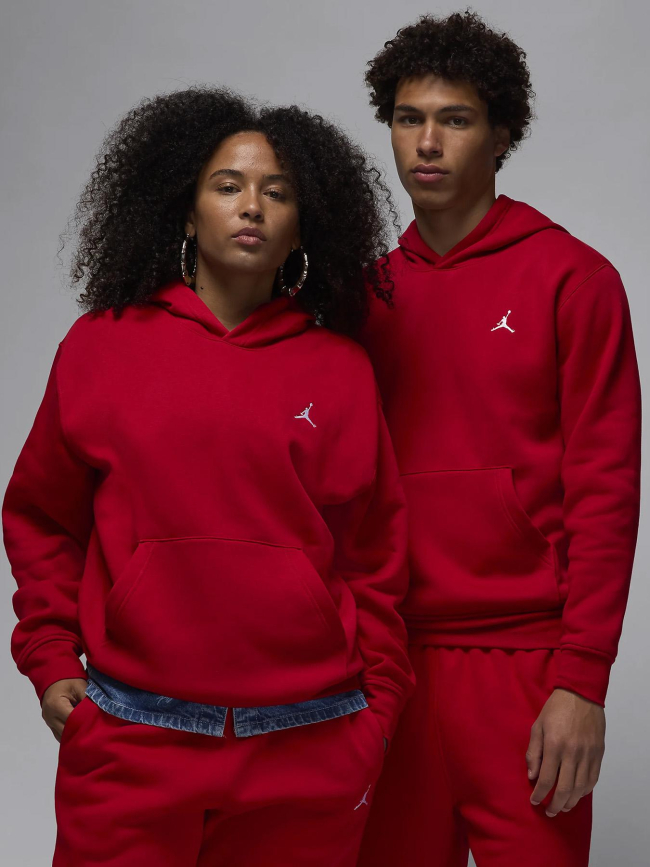 Sweat à capuche brooklyn logo jordan rouge homme - Nike