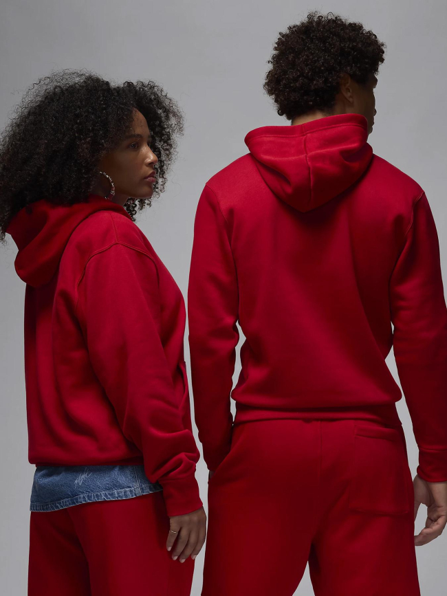 Sweat à capuche brooklyn logo jordan rouge homme - Nike