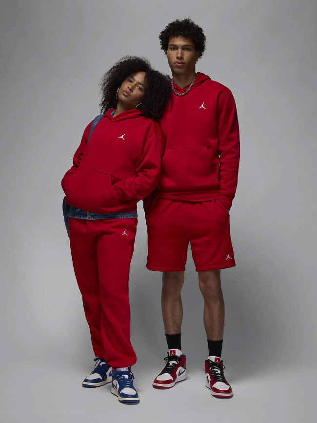 Sweat à capuche brooklyn logo jordan rouge homme - Nike