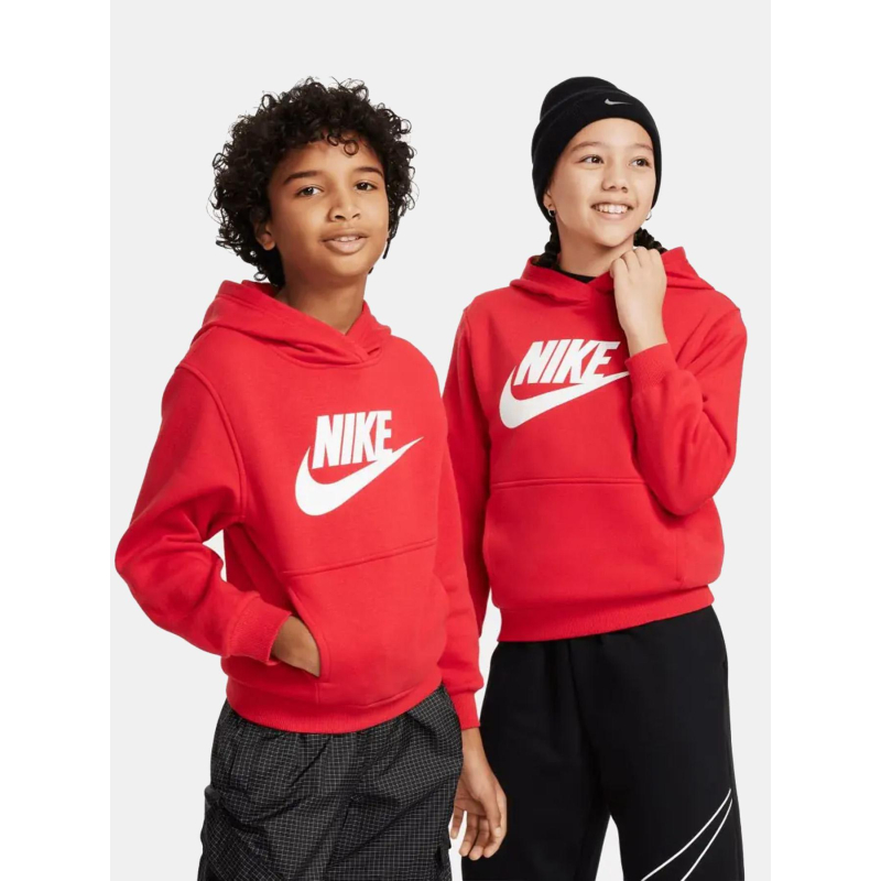 Sweat à capuche nsw club flc rouge enfant - Nike