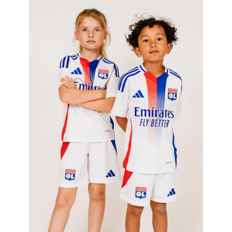 Maillot de football domicile ol 24/25 blanc enfant - Adidas