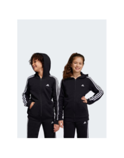 Sweat à capuche fl fz zippé noir enfant - Adidas