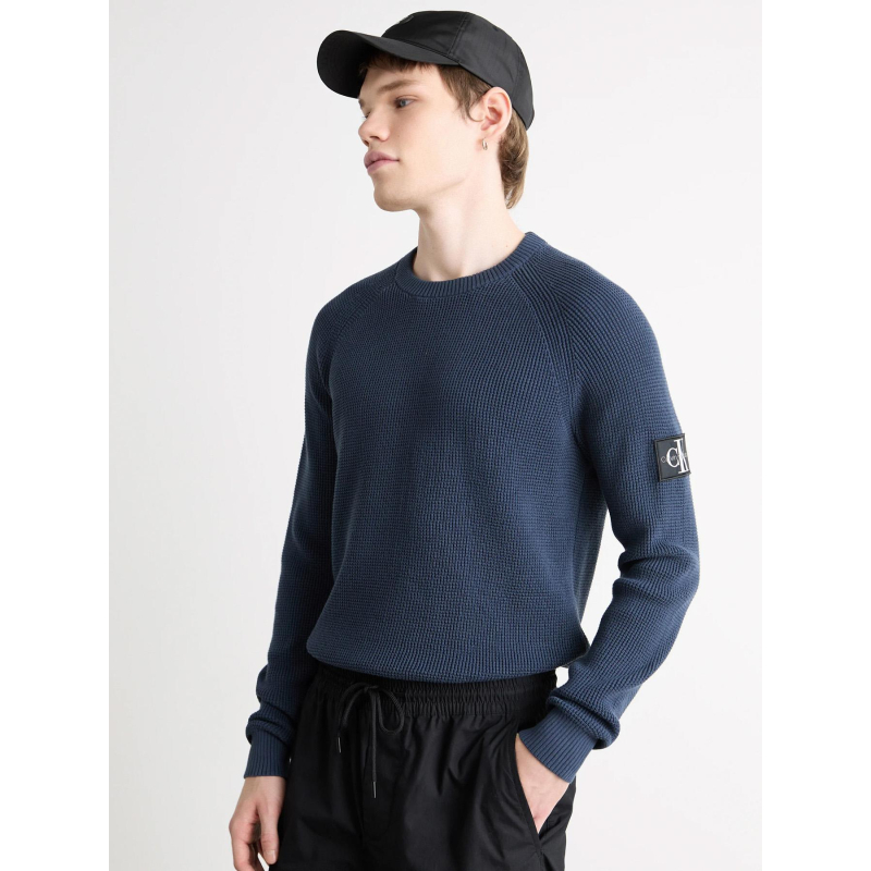 Pull badge easy bleu homme - Calvin Klein Jeans