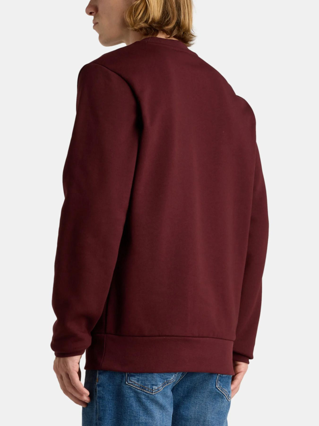 Sweatshirt uni logo bordeaux homme - Lacoste