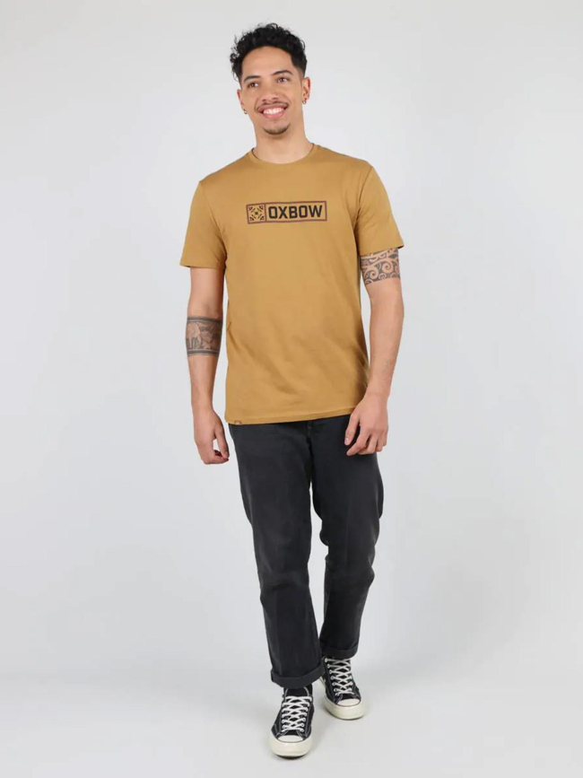 T-shirt graphique tagbo marron homme - Oxbow