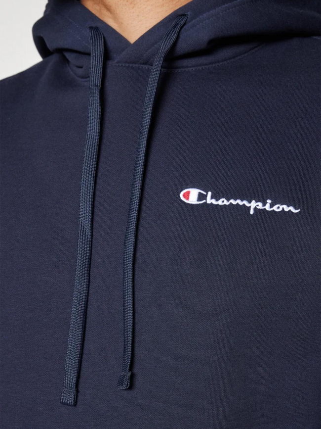 Sweat à capuche hooded logo bleu marine homme - Champion