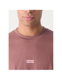 T-shirt logo nalono à imprimé marron homme - Hugo