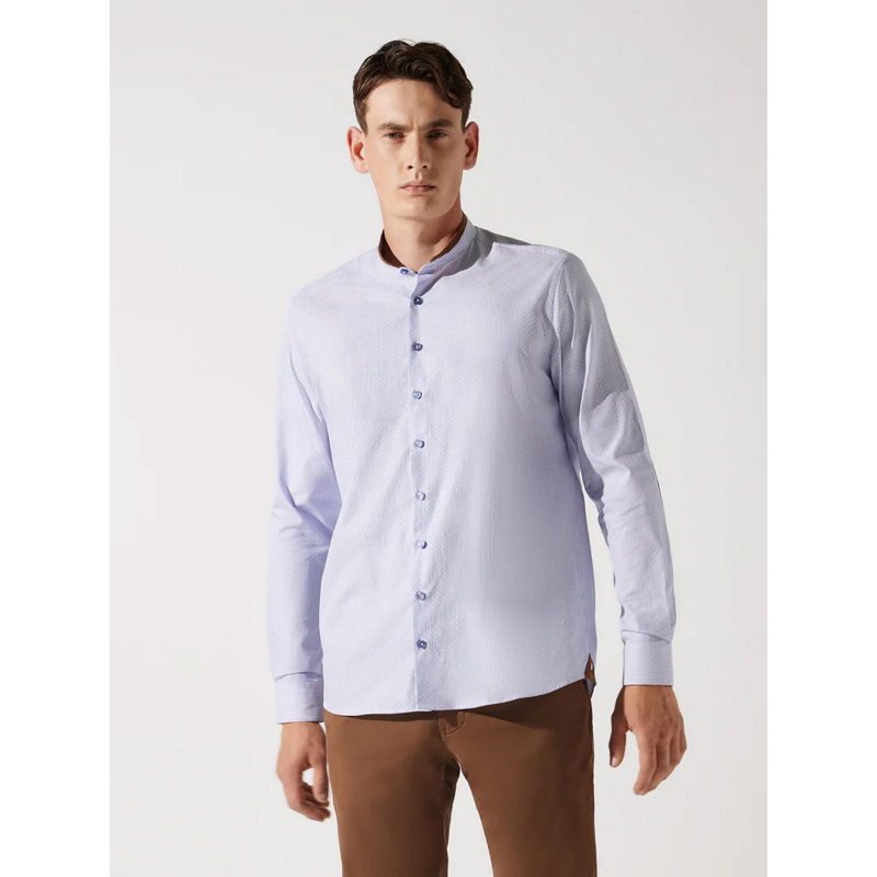 Chemise johan imprimée rayée bleu homme - Izac