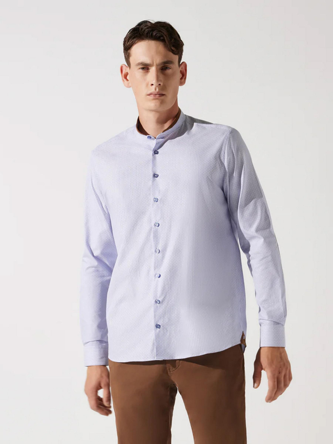 Chemise johan imprimée rayée bleu homme - Izac