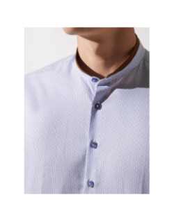 Chemise johan imprimée rayée bleu homme - Izac