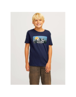 T-shirt jjpeak bleu marine enfant - Jack & Jones